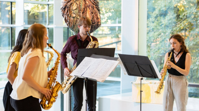Ode Saxophone Quartet in Museum Valkhof (foto Veerle Bastiaanssen)
